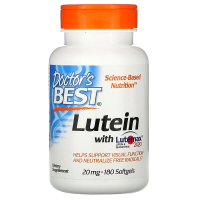 Doctor's Best, Lutein with Lutemax 2020, 20 mg, 180 Softgels - Front